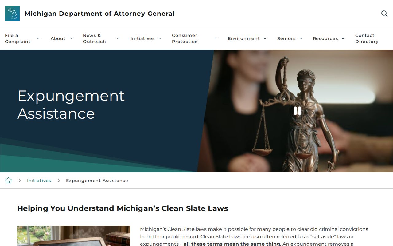 Michigan correction path for an Otsego County arrest record